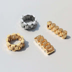 18K Gold Cuban Link Chain Ring