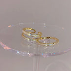 Conch Shell Layer Stacking Ring Ring, Dainty Zircon Ring | A8385