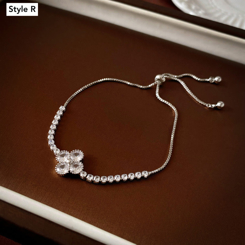 14K Gold Plated Four Leaf Clover Bracelet