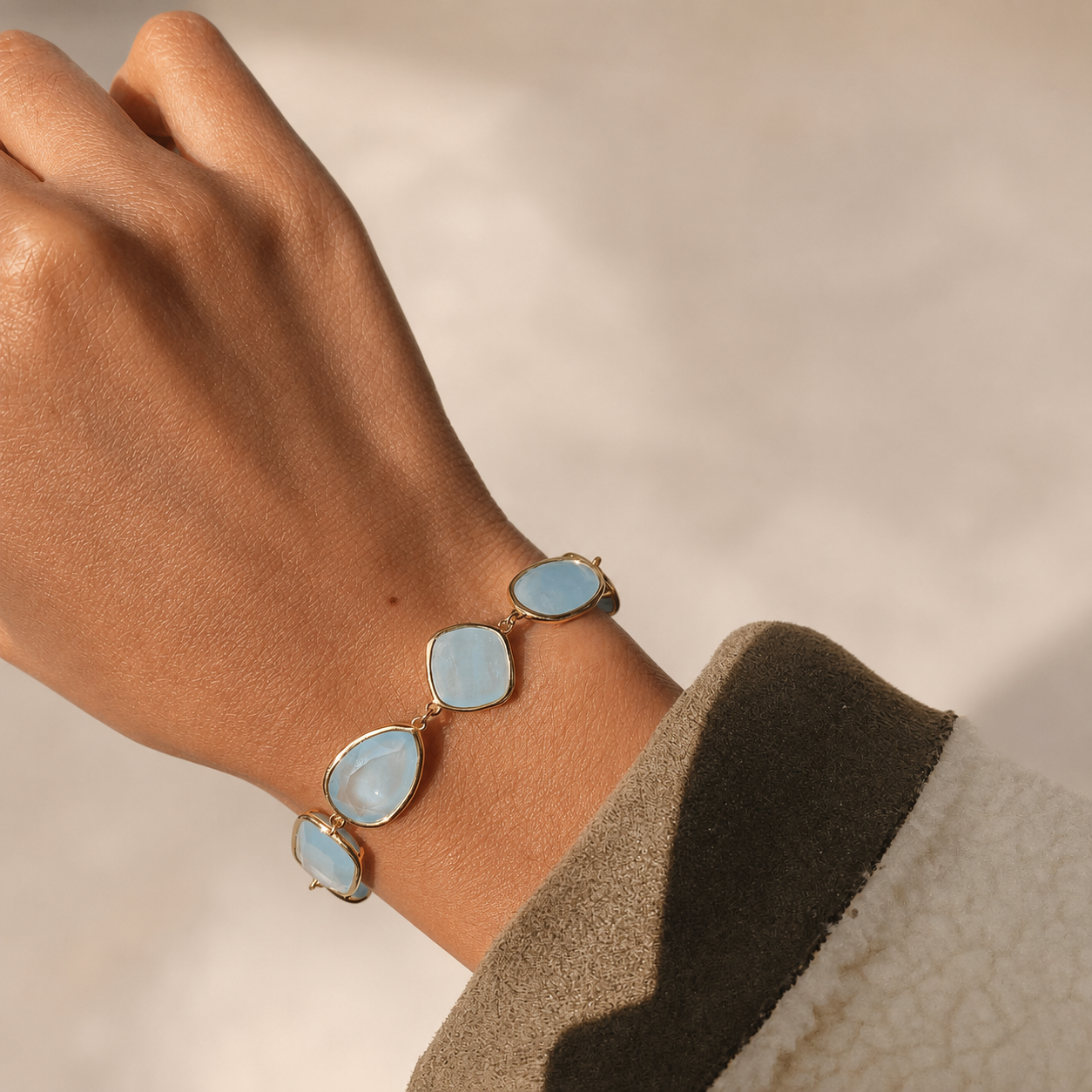 Aquamarine Birthstone Bracelet