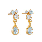 Aquamarine Blue Topaz Earrings