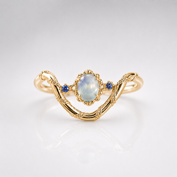 Aquamarine Three Stone Ring Set