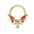 Angel Heart Goth Nose Ring Clicker