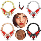 Angel Heart Goth Nose Ring Clicker