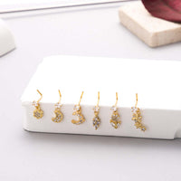 Hypoallergenic Gold Flower Dangle Nose Ring