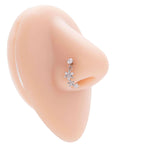 Hypoallergenic Flower Dangle Nose Ring
