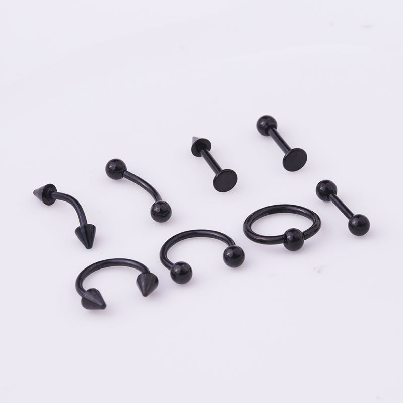 16G Horseshoe Circular Captive Ring Rook Piercing Set of 8