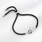 Black Mabius Circle Connected Bracelet