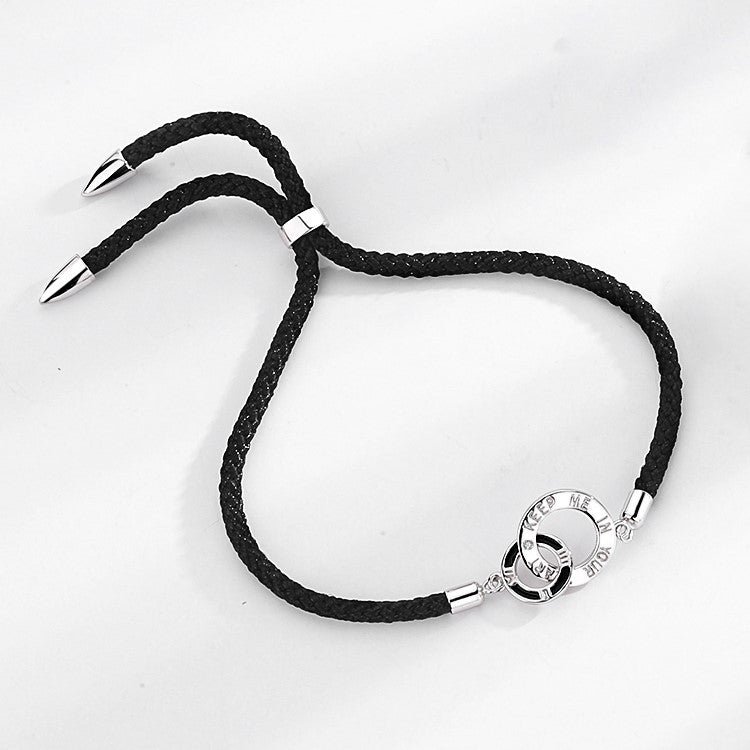 Black Mabius Circle Connected Bracelet