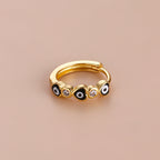 18K Gold Turkish Eye Cartilage Hoop Earring