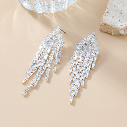 Bling CZ Waterfall Earrings