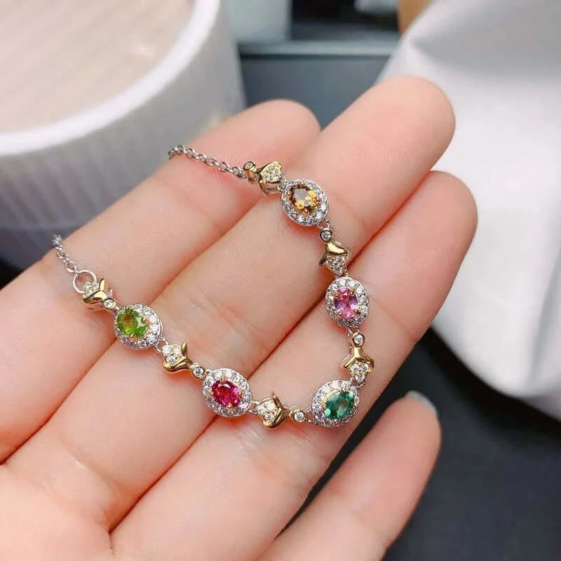 Bling Colorful Tourmaline Bracelet
