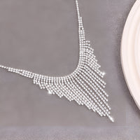 Bling Zircon Tassel Necklace