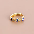 18K Gold Turkish Eye Cartilage Hoop Earring