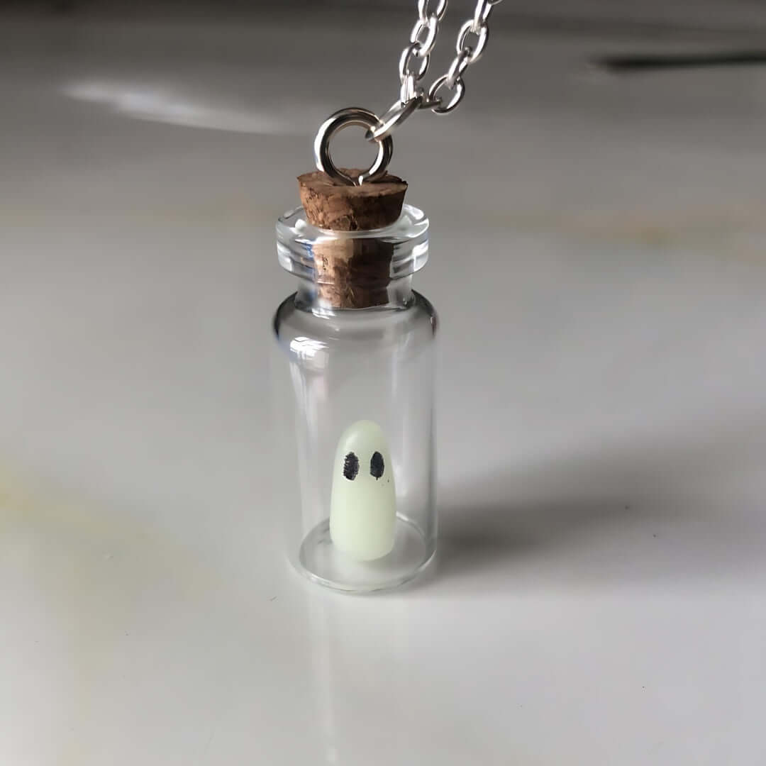 Adopt A Ghost Light Up Halloween Drop Earrings Necklace Set