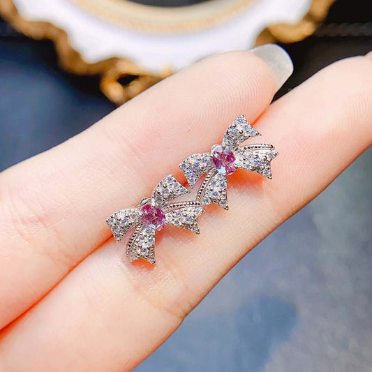 Bowknot Crystal Stud Earrings