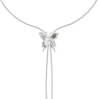 Butterfly Tassel Lariat Sweater Y Necklace