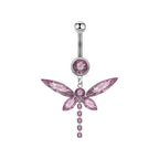 belly ring, belly piercing, belly button piercing, belly button rings, silver belly ring, butterfly belly ring