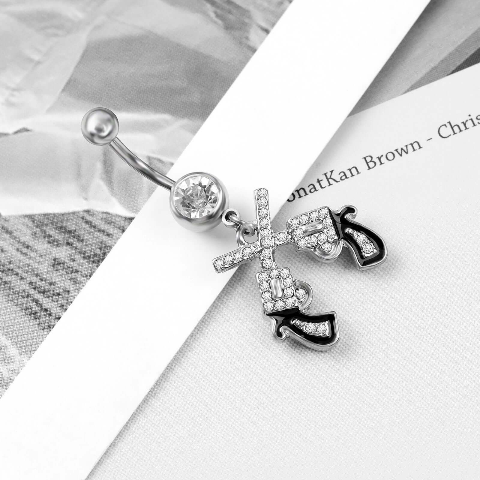 Sparkly Pistol Pendant | C089