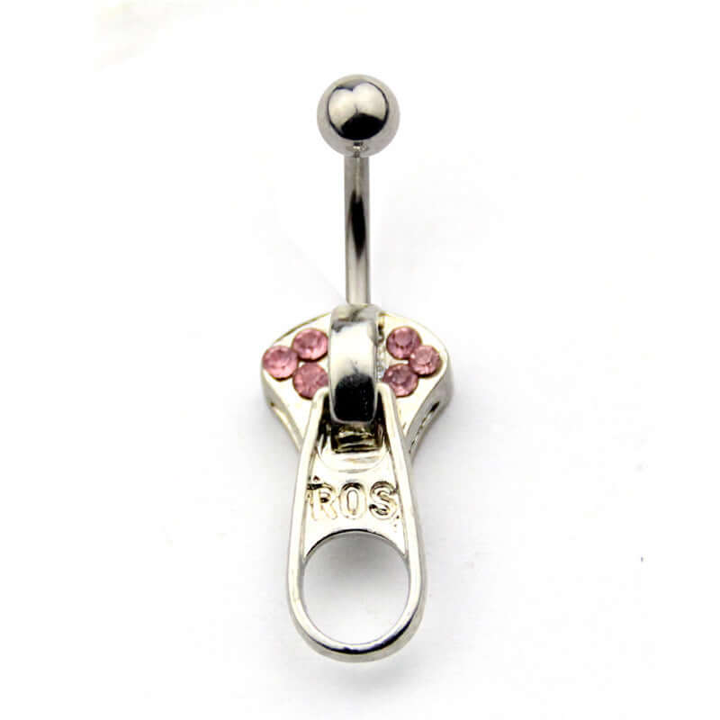 belly ring, belly piercing, belly button piercing, belly button rings, silver belly ring, zipper belly ring