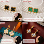 18K Gold Plated 4 Leaf Clover Stud Earrings