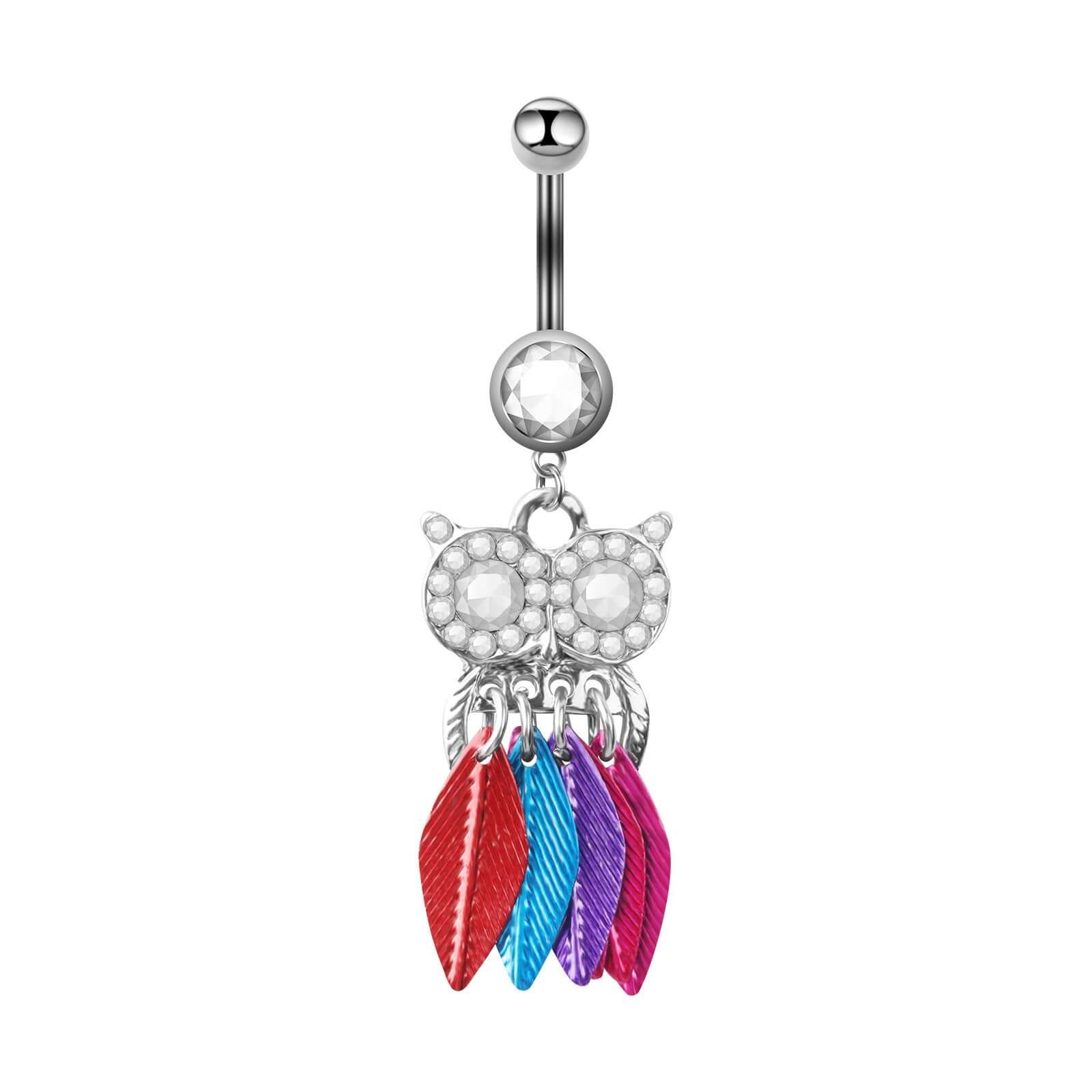 Color Dreamcatcher Dangle Navel Belly Rings