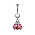 Ladybug  Dangle Navel Belly Rings