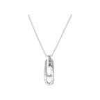 CZ Buckle Friendship Silver Necklace
