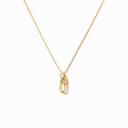 CZ Gold Buckle Friendship Necklace