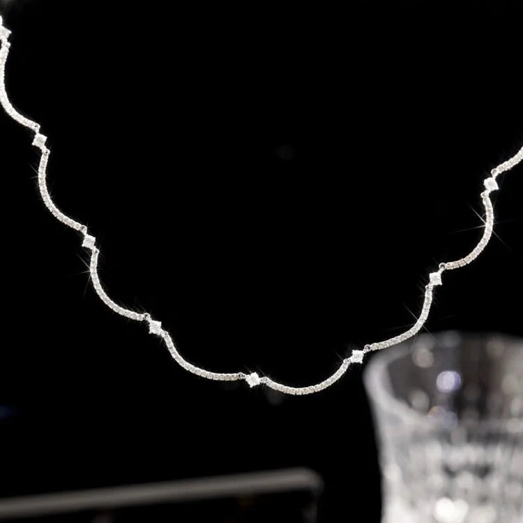 CZ Short Sparkly Diamond Necklace