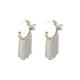 C Hoop Butterfly Tassel Fringe Earrings | A8575