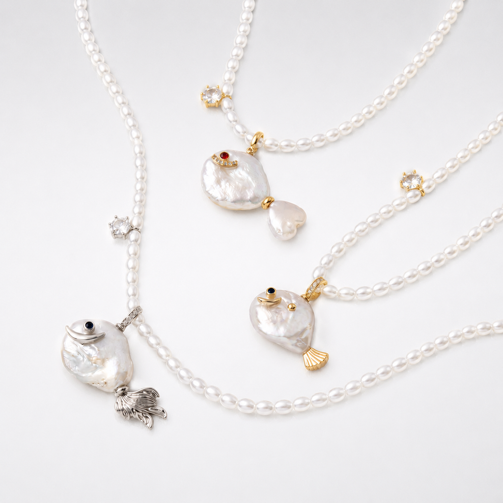 Ocean Marine Animal Pearl Necklace