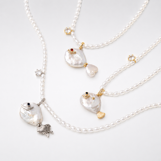 Ocean Marine Animal Pearl Necklace