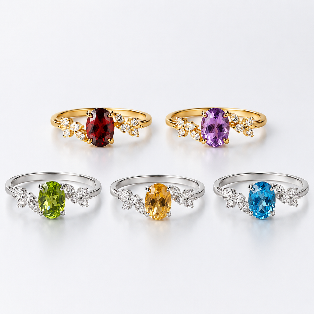 Between The Leaf Citrine Topaz Ring