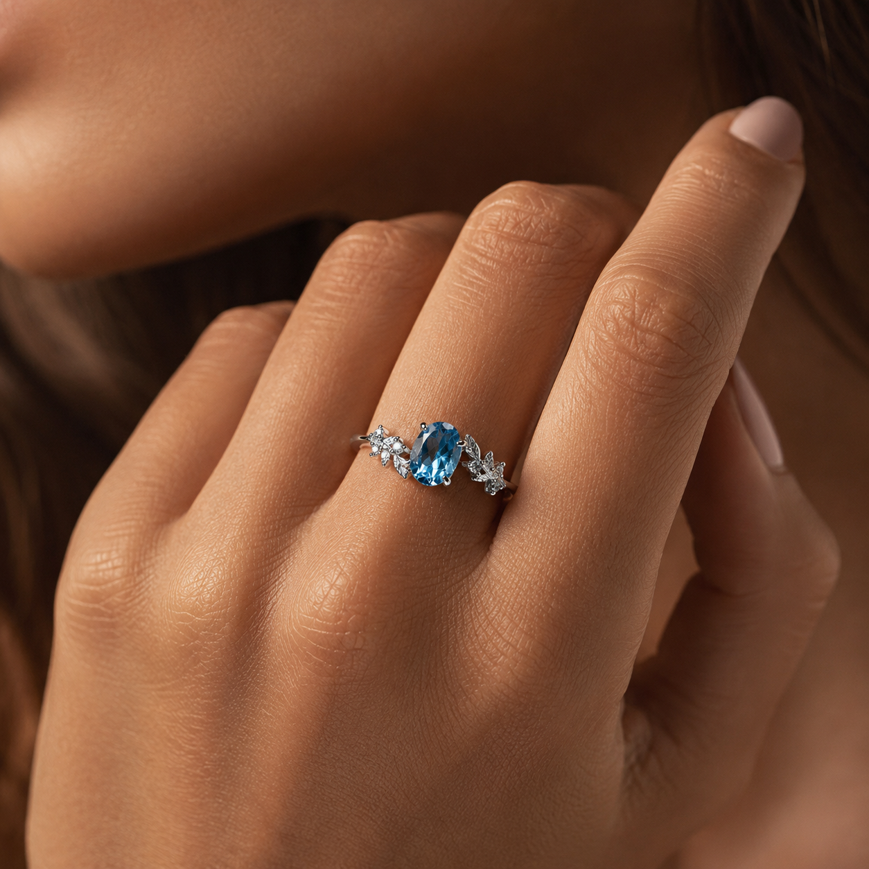 Between The Leaf Citrine Topaz Ring