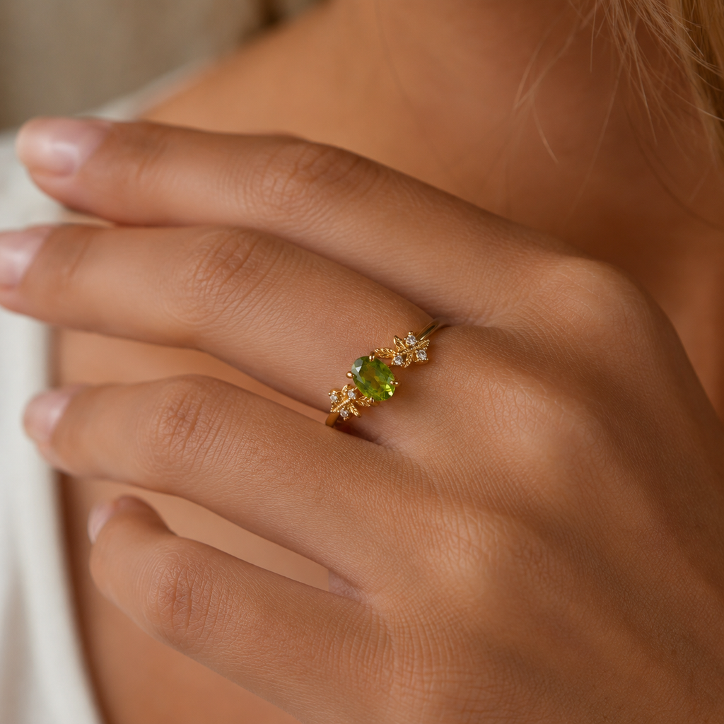 Between The Leaf Citrine Topaz Ring