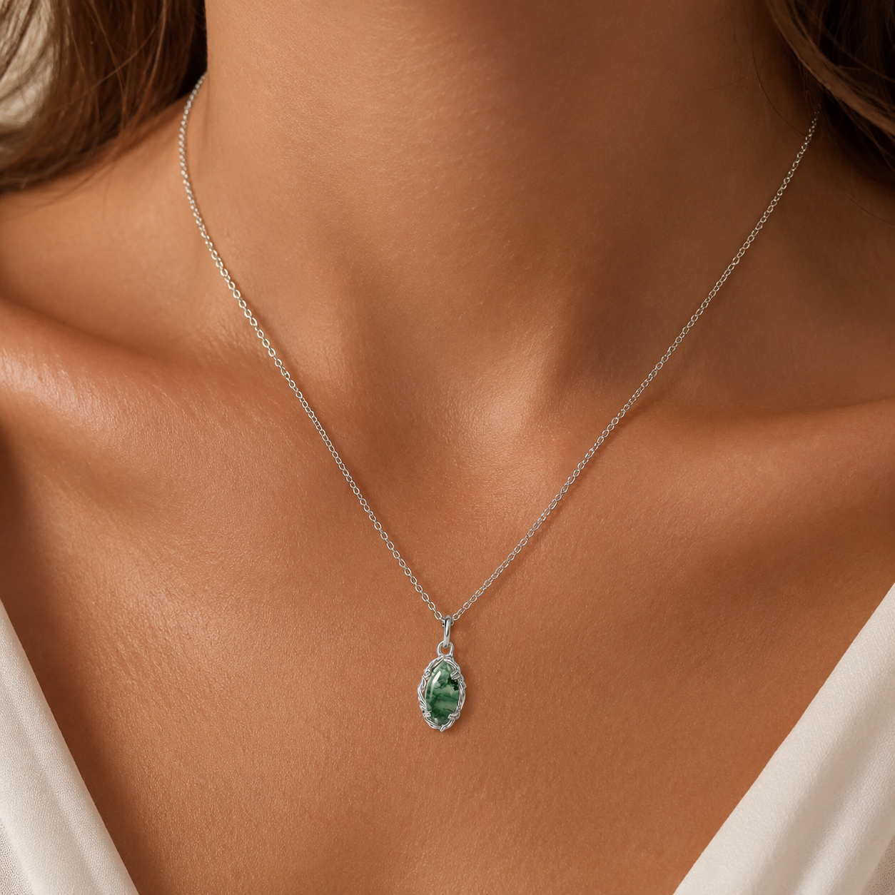 Vintage Opal Birthstone Necklace