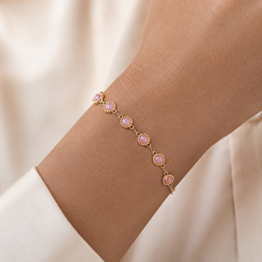 Opal Ruby & Sapphire Chain Bracelet