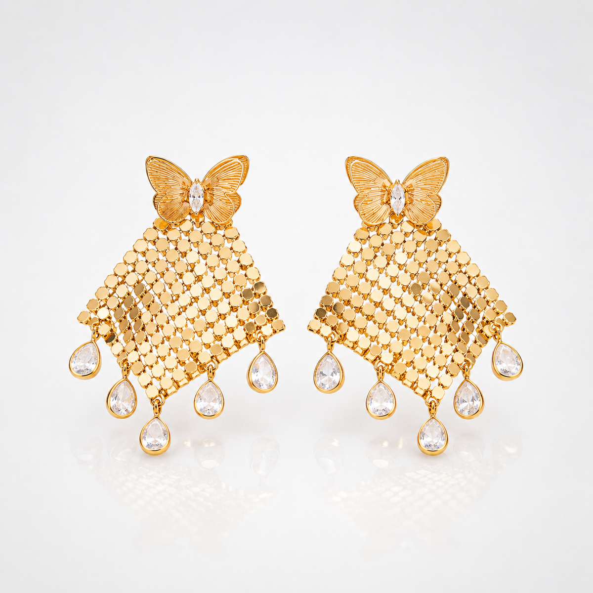 Versatile Butterfly Sequin Tassel Earrings