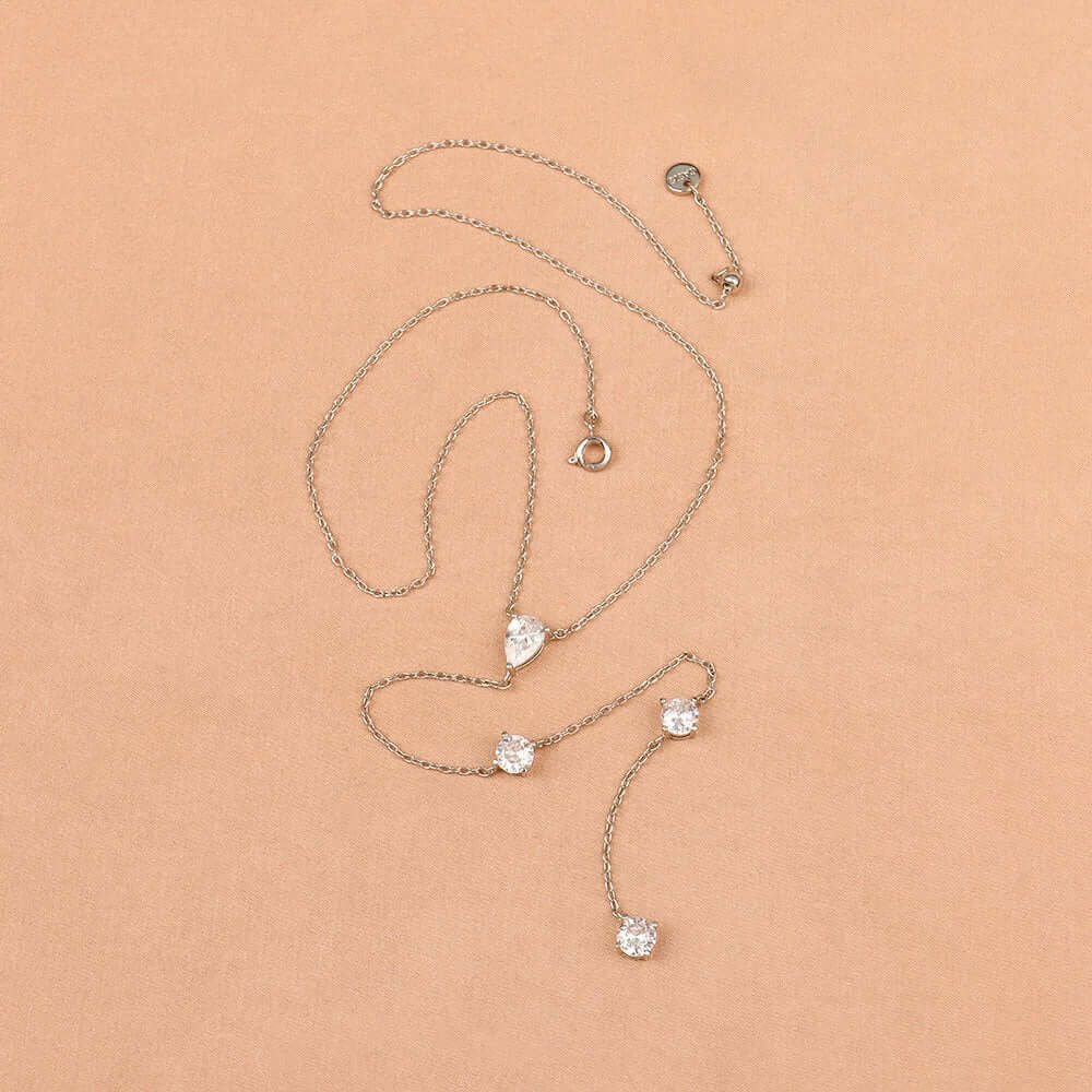 Chic Crystal Lariat Necklace