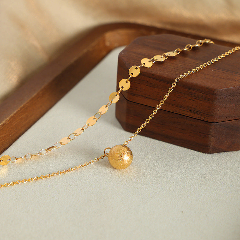 Chic Gold Ball Layering Necklace