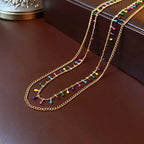 Colorful Beads Layering Necklace