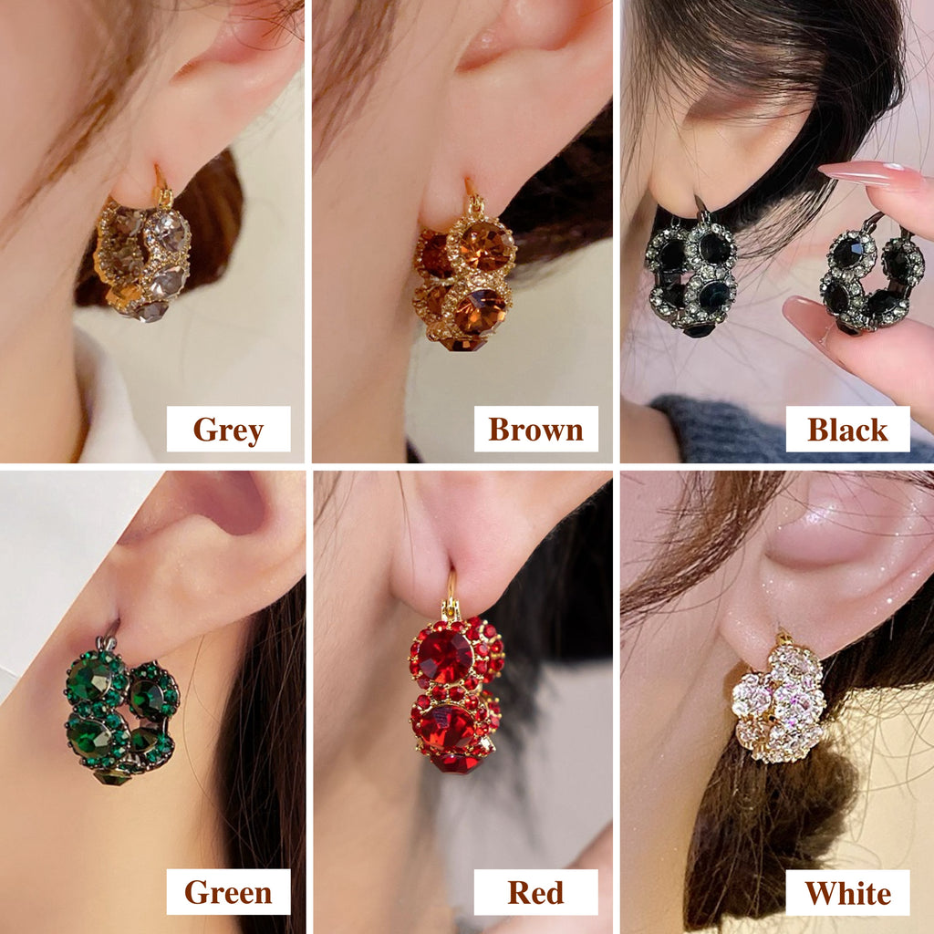 Colorful Crystal Hoop Earrings