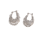 Cool Spiral Triangle Hoop Earrings