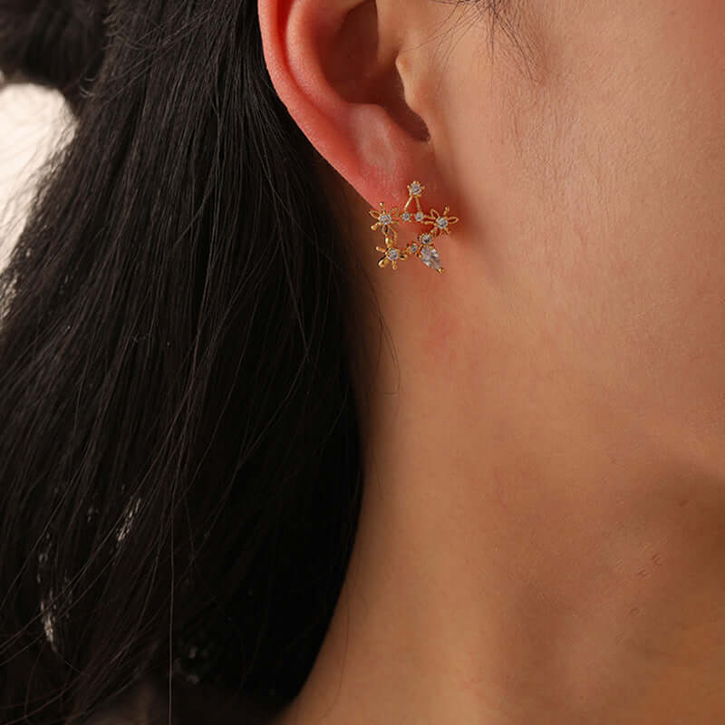 Copper_Star_Stud_Earrings