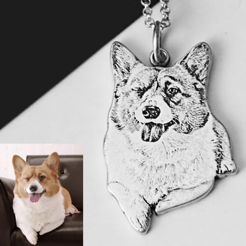 Custom Pet Portrait Necklace