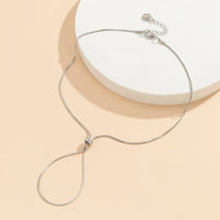 Silver Slider Knot Anklet Chain Bracelet
