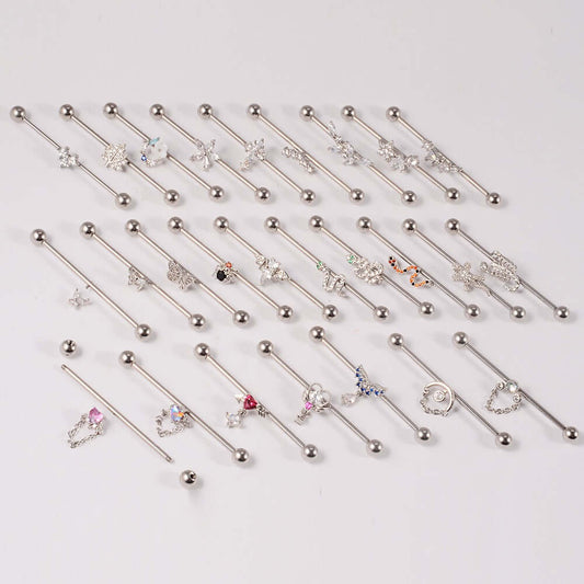 14g Silver Scorpio Insects Industrial Barbell Bar Piercings | DL0121