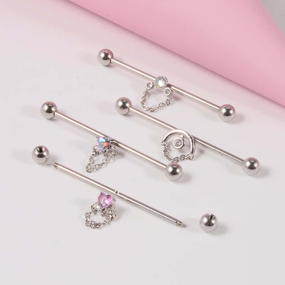14g Silver Scorpio Insects Industrial Barbell Bar Piercings | DL0121