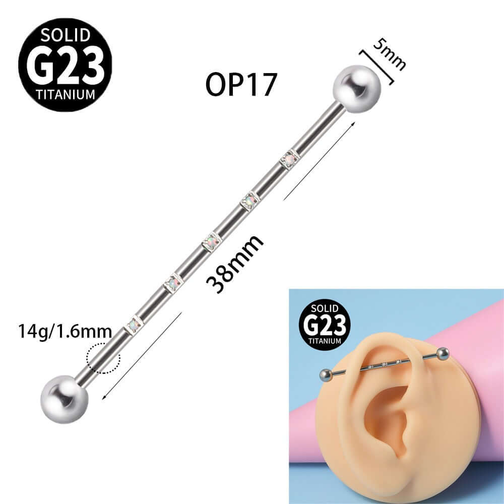 G23 Opal Double Hole Industrial Bar | DL3082